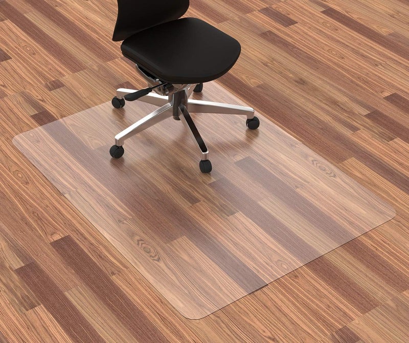 HOMEK Office Chair Mat for Hardwood Floor, 48”x 36” Vinyl Desk Chair Mat Clear Floor Protector Mat for Rolling Chair Office & Home, Easy Glide and Flat Without Curling - Image 1